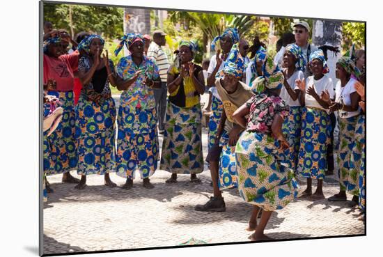 Women and Men Dancing in Traditional Dress, Benguela, Angola-Alida Latham-Mounted Photographic Print