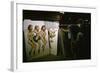 Women as They Pose Behind a Cut-Out of Burlesque Dancers, at the Iowa State Fair, 1955-John Dominis-Framed Photographic Print