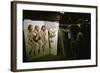 Women as They Pose Behind a Cut-Out of Burlesque Dancers, at the Iowa State Fair, 1955-John Dominis-Framed Photographic Print