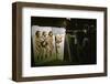 Women as They Pose Behind a Cut-Out of Burlesque Dancers, at the Iowa State Fair, 1955-John Dominis-Framed Photographic Print