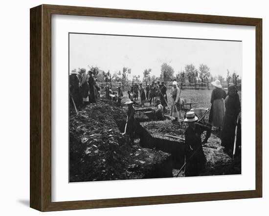 Women Assigned to Trenches Works-null-Framed Photographic Print