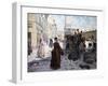 Women at Fountain-Adolfo Belimbau-Framed Giclee Print