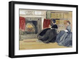 Women at Home-Odoardo Borrani-Framed Giclee Print