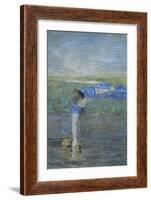 Women at River-Giovanni Segantini-Framed Giclee Print