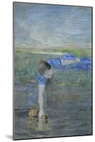 Women at River-Giovanni Segantini-Mounted Giclee Print