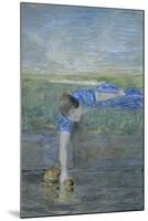 Women at River-Giovanni Segantini-Mounted Giclee Print