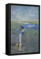 Women at River-Giovanni Segantini-Framed Stretched Canvas