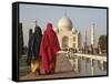 Women at Taj Mahal on River Yamuna, India-Claudia Adams-Framed Stretched Canvas