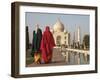 Women at Taj Mahal on River Yamuna, India-Claudia Adams-Framed Photographic Print