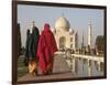 Women at Taj Mahal on River Yamuna, India-Claudia Adams-Framed Photographic Print