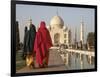 Women at Taj Mahal on River Yamuna, India-Claudia Adams-Framed Photographic Print