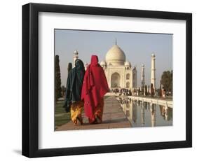 Women at Taj Mahal on River Yamuna, India-Claudia Adams-Framed Photographic Print