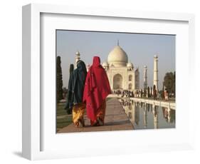 Women at Taj Mahal on River Yamuna, India-Claudia Adams-Framed Photographic Print