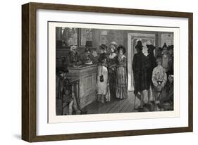 Women at the Polls in New Jersey in the Good Old Times-Howard Pyle-Framed Giclee Print