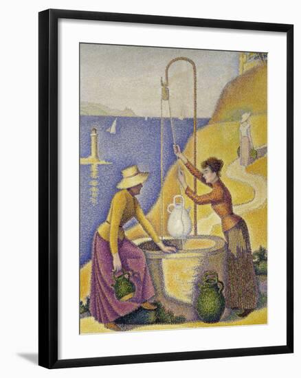 Women at the Well, Opus 238, c.1892-Paul Signac-Framed Giclee Print