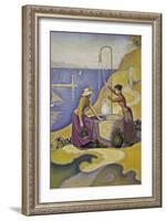 Women at the Well, Opus 238, c.1892-Paul Signac-Framed Giclee Print