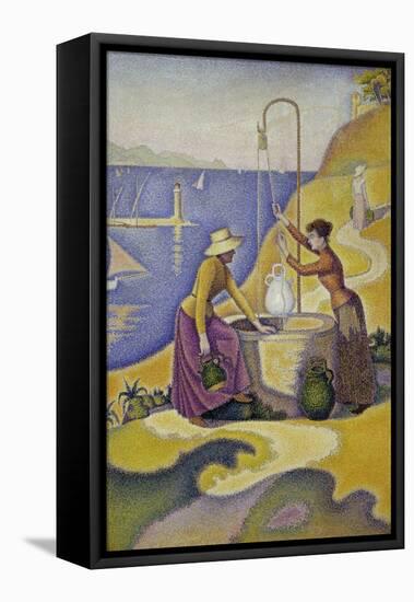Women at the Well, Opus 238, c.1892-Paul Signac-Framed Stretched Canvas