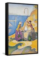 Women at the Well-Paul Signac-Framed Stretched Canvas