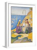 Women at the Well-Paul Signac-Framed Art Print