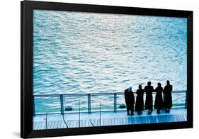 Women at Waterfront in Brooklyn Photo Poster Print-null-Framed Poster