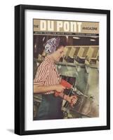 Women at Work, Front Cover of 'The Du Pont Magazine', 1944-null-Framed Giclee Print