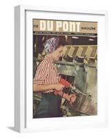 Women at Work, Front Cover of 'The Du Pont Magazine', 1944-null-Framed Giclee Print
