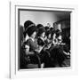 Women Aviation Workers under Hair Dryers in Beauty Salon, North American Aviation's Woodworth Plant-Charles E^ Steinheimer-Framed Photographic Print