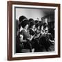 Women Aviation Workers under Hair Dryers in Beauty Salon, North American Aviation's Woodworth Plant-Charles E^ Steinheimer-Framed Photographic Print