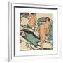 Women Bathing Between White Stones-Ernst Ludwig Kirchner-Framed Premium Giclee Print