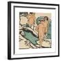 Women Bathing Between White Stones-Ernst Ludwig Kirchner-Framed Premium Giclee Print