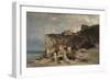 Women Bathing, Dieppe Ii, about 1857-Carl Spitzweg-Framed Giclee Print