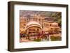 Women Bathing in Cistern, Jaipur, Rajasthan, India, Asia-Laura Grier-Framed Photographic Print