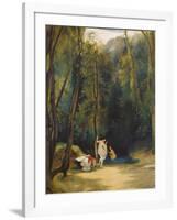 Women Bathing in the Park of Terni-Carl Blechen-Framed Giclee Print