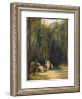 Women Bathing in the Park of Terni-Carl Blechen-Framed Giclee Print