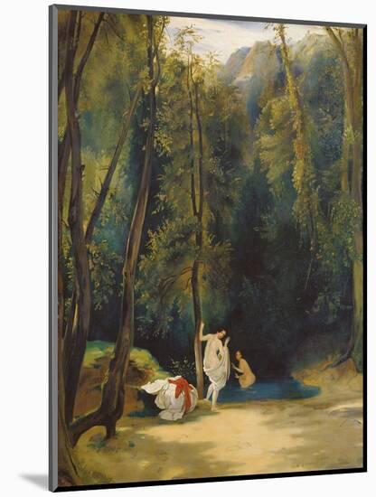 Women Bathing in the Park of Terni-Carl Blechen-Mounted Giclee Print