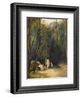 Women Bathing in the Park of Terni-Carl Blechen-Framed Giclee Print