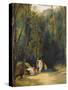 Women Bathing in the Park of Terni-Carl Blechen-Stretched Canvas