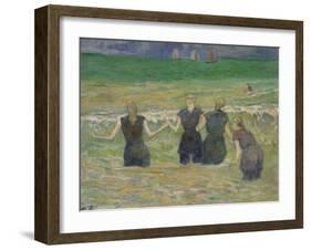 Women Bathing-Paul Gauguin-Framed Giclee Print