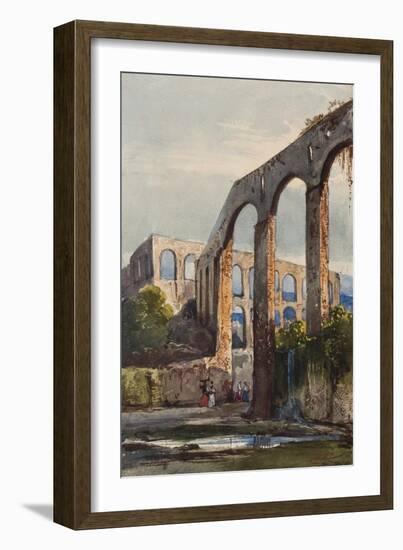 Women Beneath the Roman Aqueduct at Maddaloni-Giacinto Gigante-Framed Giclee Print