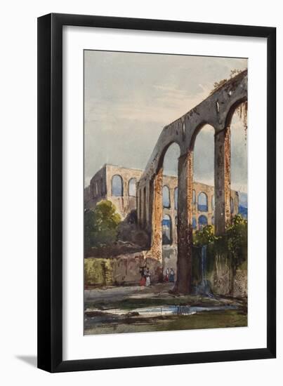 Women Beneath the Roman Aqueduct at Maddaloni-Giacinto Gigante-Framed Giclee Print