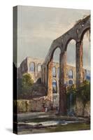 Women Beneath the Roman Aqueduct at Maddaloni-Giacinto Gigante-Stretched Canvas