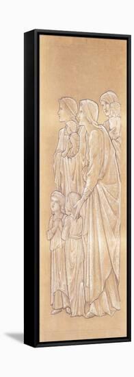 Women Bringing Children to Christ-Edward Burne-Jones-Framed Stretched Canvas