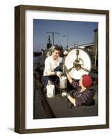 Women Building Submarines at Electric Boat Co., New London, Conn-Bernard Hoffman-Framed Photographic Print