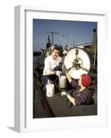 Women Building Submarines at Electric Boat Co., New London, Conn-Bernard Hoffman-Framed Photographic Print