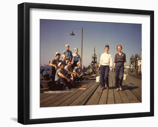 Women Building Submarines at Electric Boat Co, New London, Connecticut-Bernard Hoffman-Framed Photographic Print