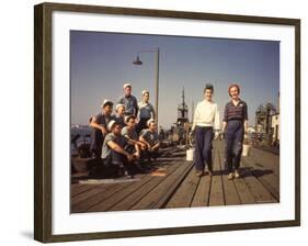 Women Building Submarines at Electric Boat Co, New London, Connecticut-Bernard Hoffman-Framed Photographic Print