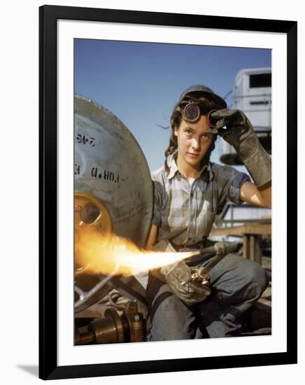 Women Building Submarines at Electric Boat Co, New London, Connecticut-Bernard Hoffman-Framed Photographic Print