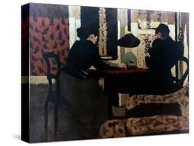 Women by Lamplight, 1892-Edouard Vuillard-Stretched Canvas