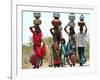 Women Carry Water at Lat Village-null-Framed Photographic Print