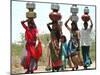 Women Carry Water at Lat Village-null-Mounted Photographic Print